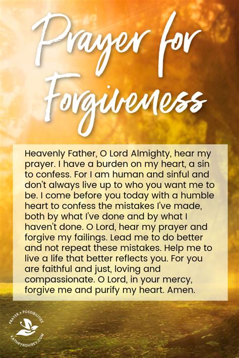 prayer of forgiveness with scriptures