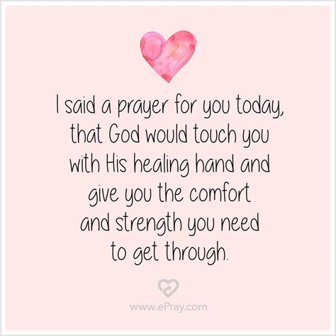 prayer of healing and comfort