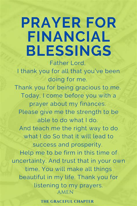 prayer over finances