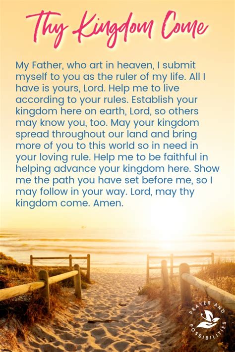 prayer points on thy kingdom come