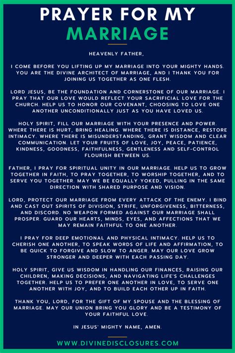 prayers to help with marriage problems
