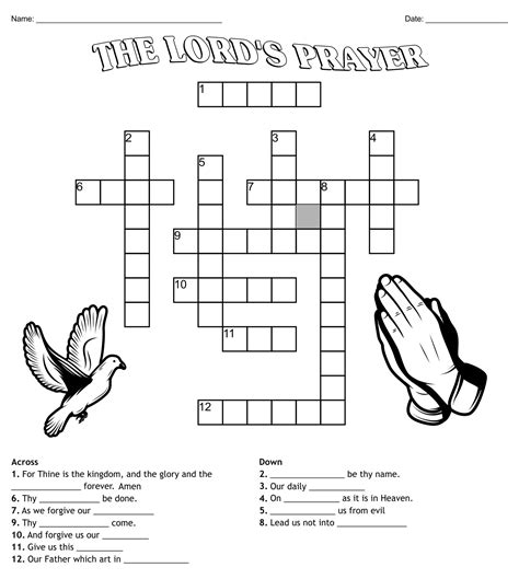 praying figure crossword clue