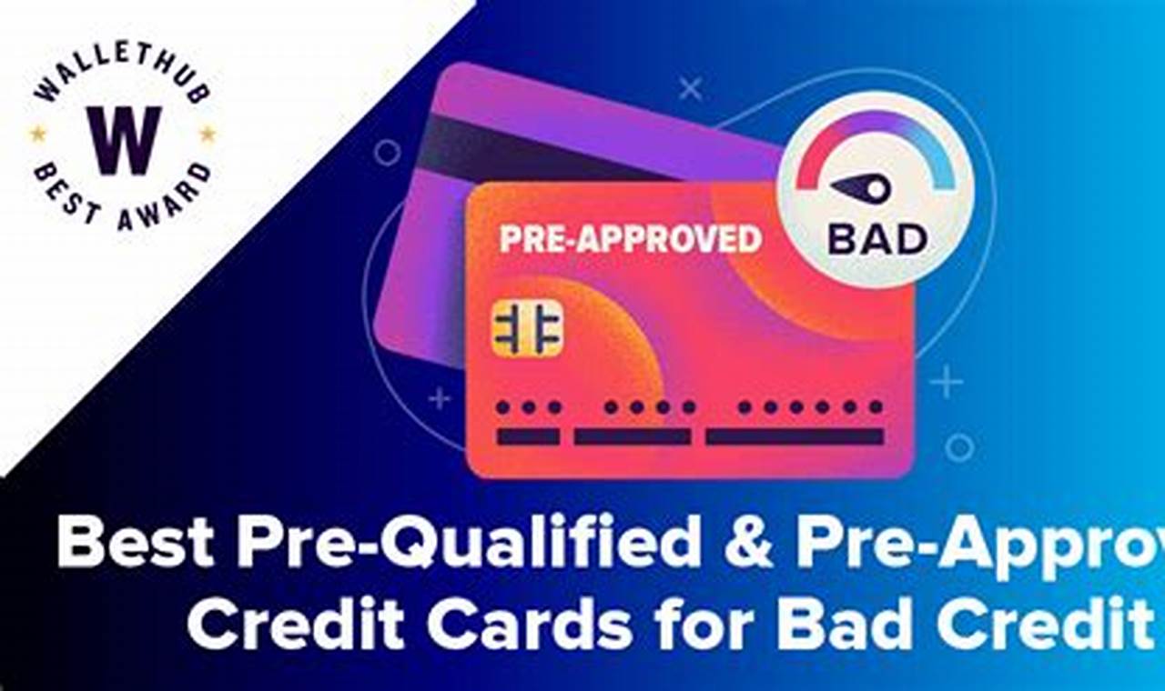 pre approval credit cards for bad credit