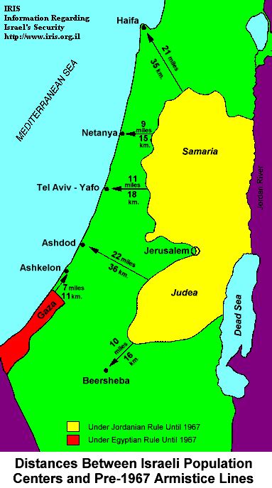 pre 1967 israel map