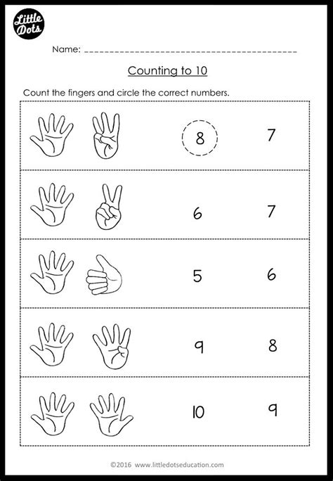 Pre K Math Counting Worksheets