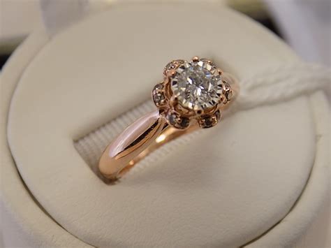 pre owned rose gold engagement rings