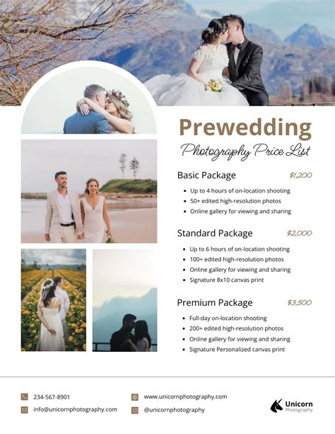 pre wedding photography package