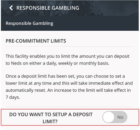 pre-commitment gambling limits
