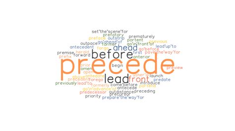 precede words
