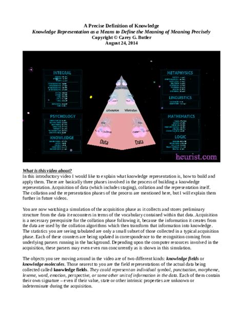 Precise Knowledge Definition