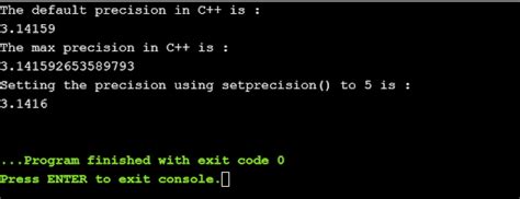 Precision In C++ Example