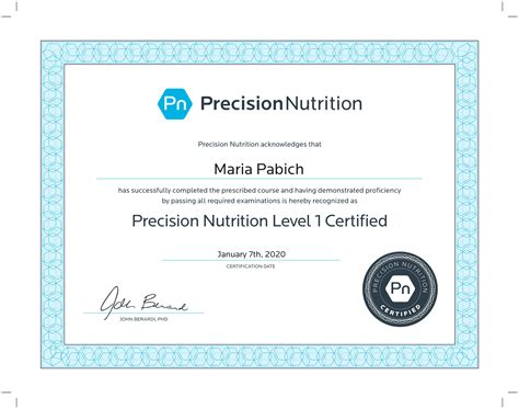 precision nutrition certification