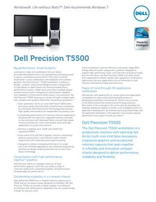 Precision T5500 Specs