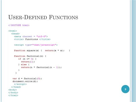 predefined and user defined functions in javascript