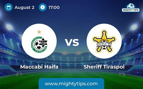 Prediksi Skor Maccabi Haifa Vs Sheriff Tiraspol dan Statistik Pertandingan
