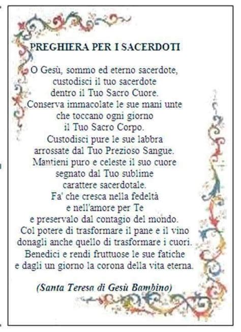 preghiera per un sacerdote