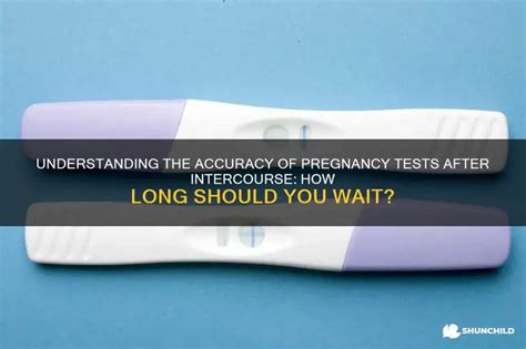 Pregnancy Test After Intercourse