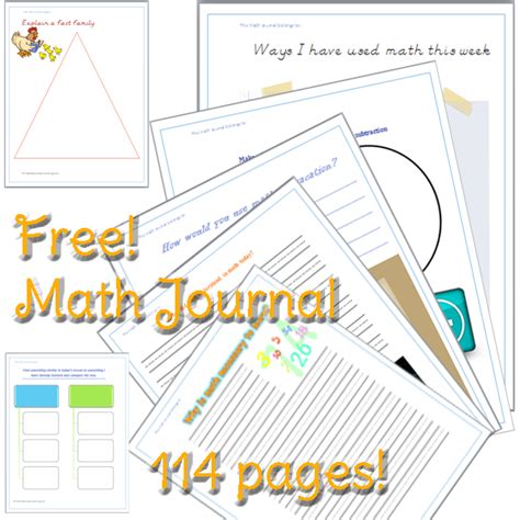 Prek Printable Math Journal