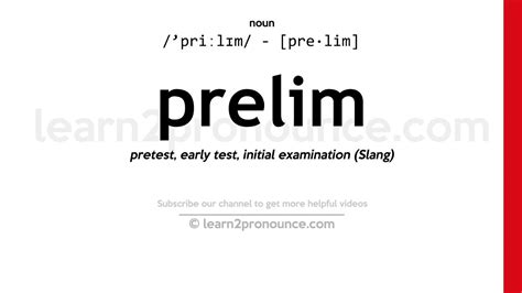 5 Ways Prelim Meaning