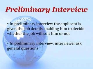 preliminary interview meaning in urdu