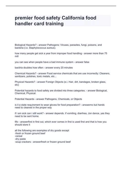 premier food handler