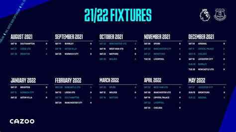premier league fixtures 21 22