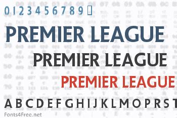 premier league font download - fonts4free