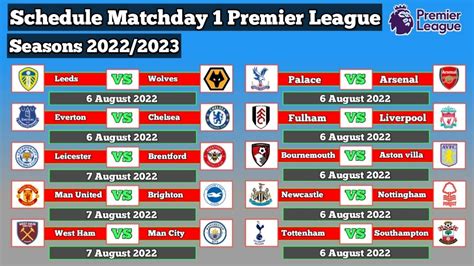 premier league games programme