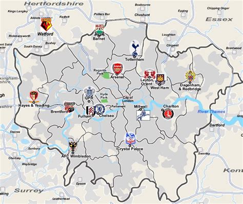 premier league london map