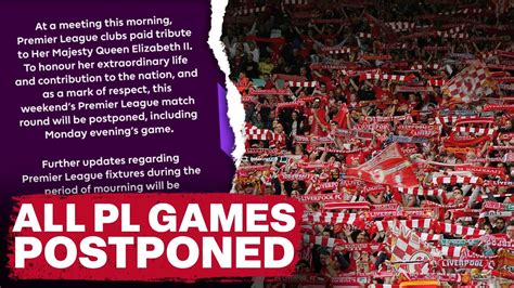 premier league matches postponed this weekend