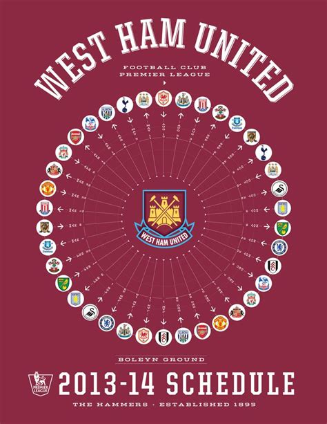 premier league west ham schedule