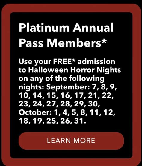 premier pass hhn dates