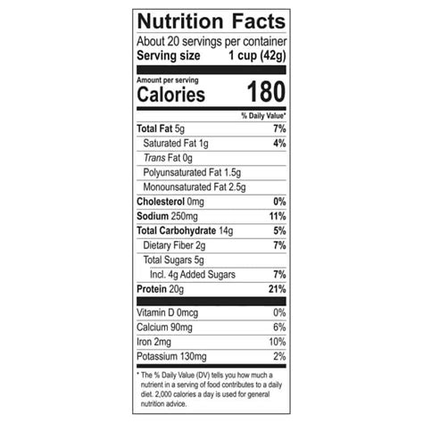 premier protein cereal nutrition label
