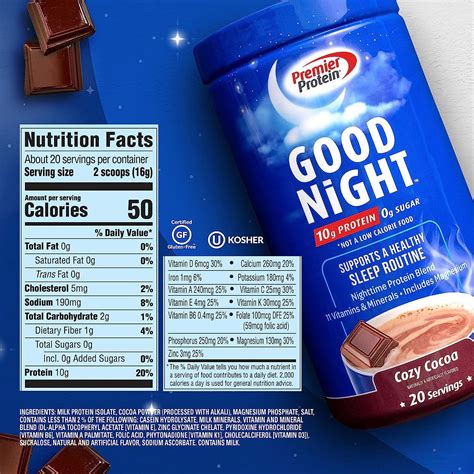 premier protein good night hot cocoa mix