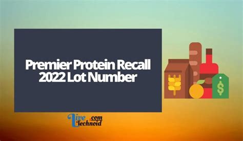 premier protein recall lot numbers