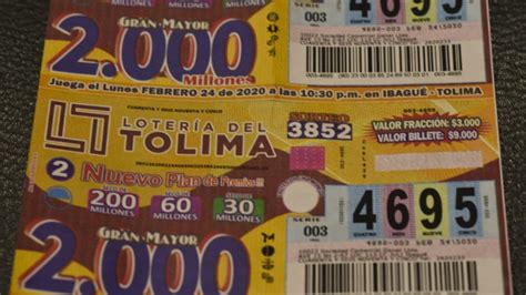 premios secos lotería del tolima