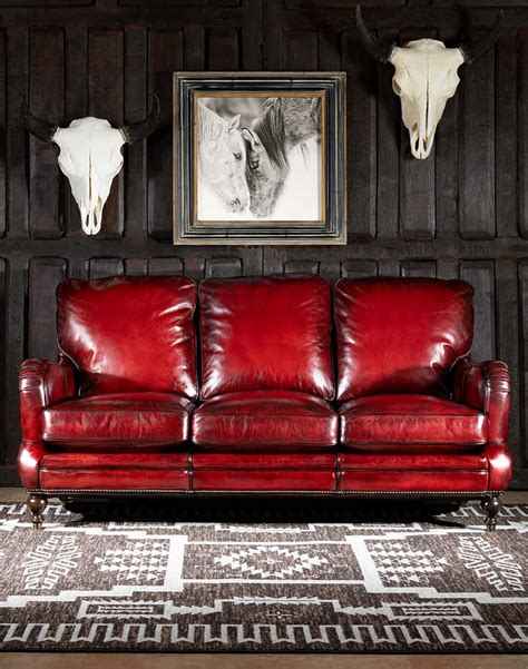 Premium Red Leather Sofa