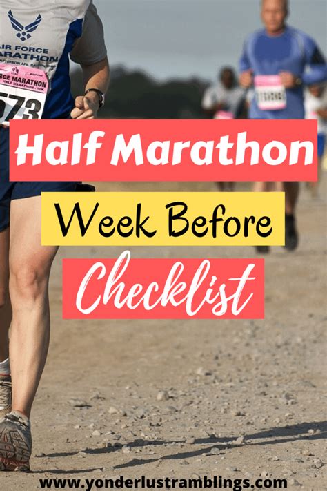 preparation week before half marathon