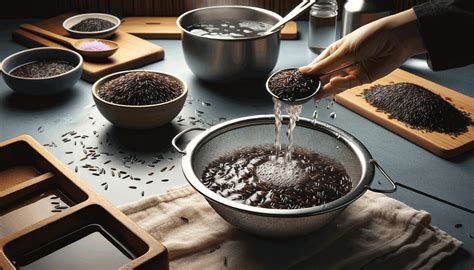 Preparing Black Rice