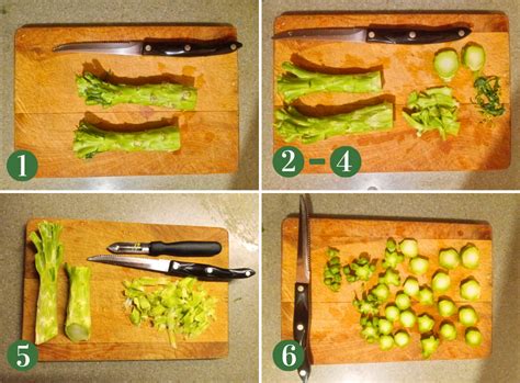 Preparing Broccoli Stems