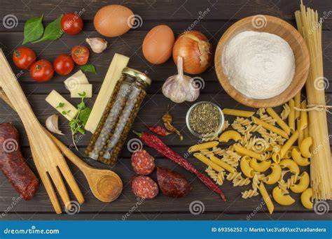 preparing pasta ingredients