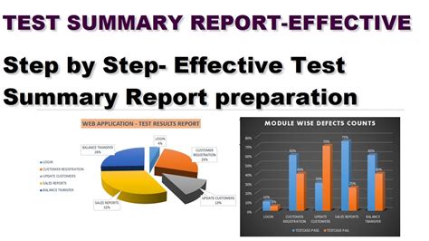 preparing test summary report in software testing