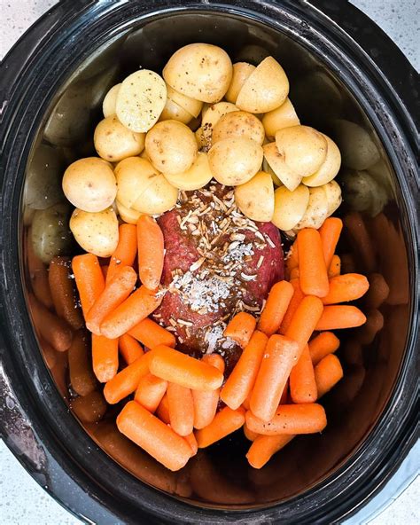 Preparing the crock pot