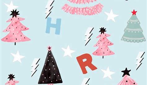 40+ Preppy Christmas Wallpaper Ideas Christmas Letters & Cute Trees I