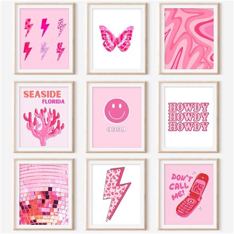 preppy bedroom artwork and wall decor