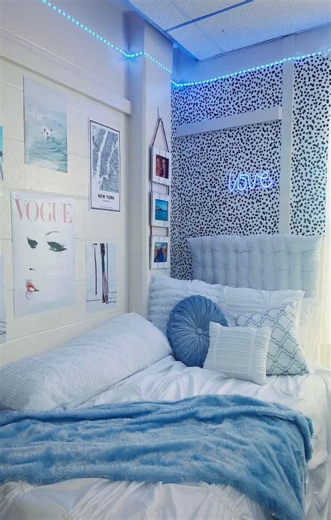 Preppy Blue Open Bedroom