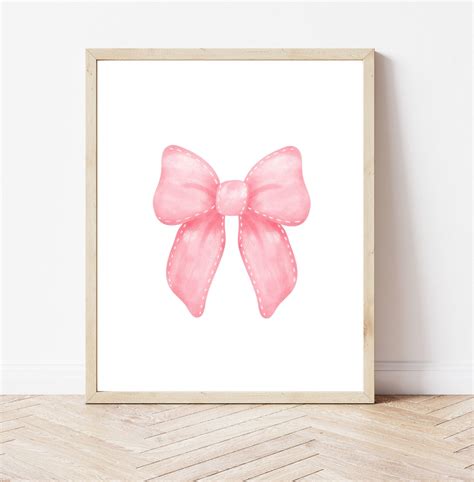 preppy bow wall art