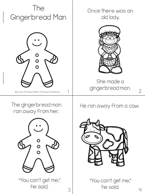 The Gingerbread Man Pretend Play Printable Activity Totschooling