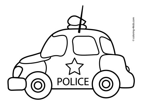 Preschool Police Car Coloring Pages