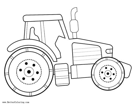 Preschool Tractor Coloring Pages